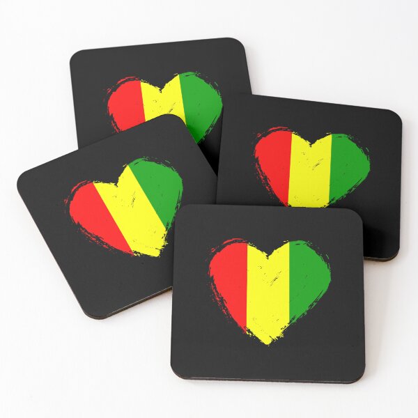 Item preview, Distressed Guinea Flag Heart GN designed and sold by shitpostee.