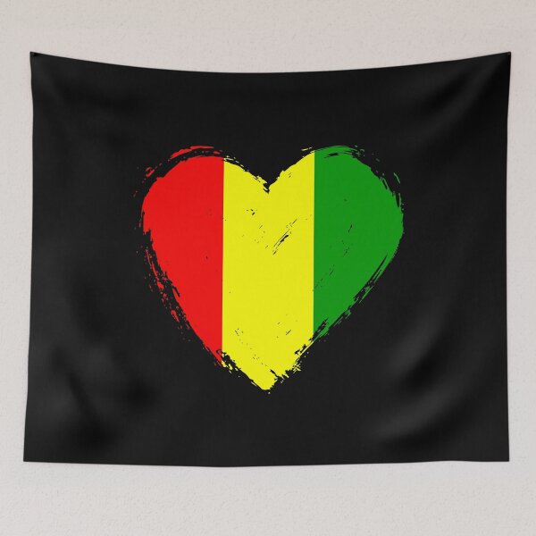 Item preview, Distressed Guinea Flag Heart GN designed and sold by shitpostee.