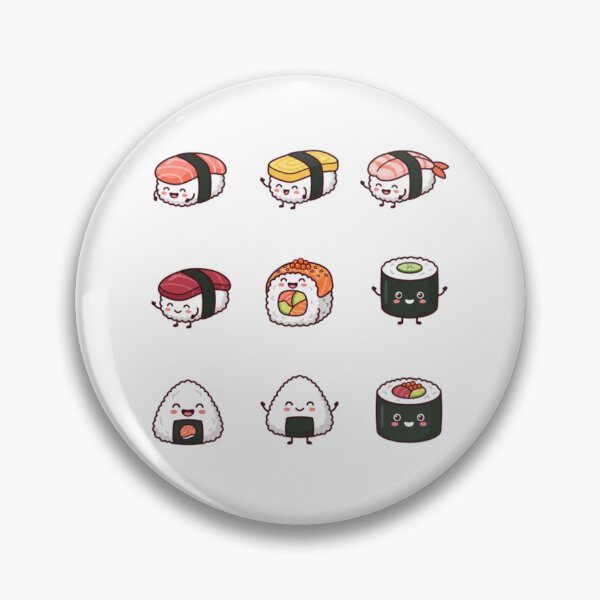 Item preview, Cute Kawaii Sushi Friends Japanese Food Chibi Sticker Pack designed and sold by mood-draftsman.