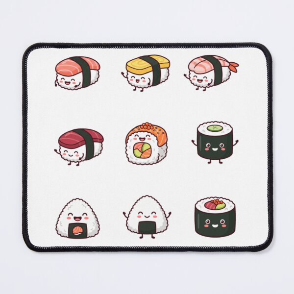 Item preview, Cute Kawaii Sushi Friends Japanese Food Chibi Sticker Pack designed and sold by mood-draftsman.