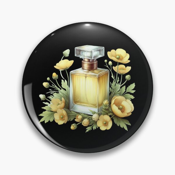 Item preview, Perfume Bottle with Yellow Flowers designed and sold by virdeiz.