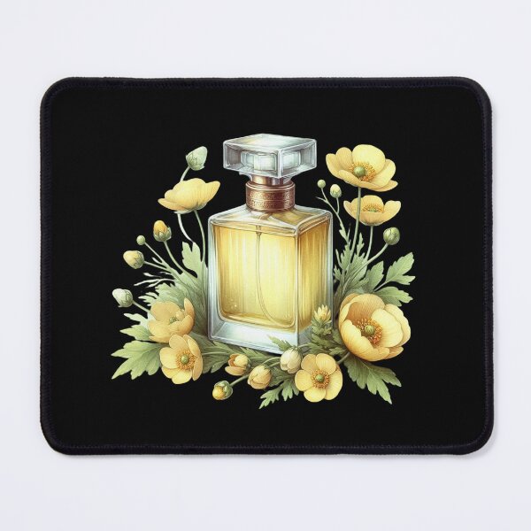 Item preview, Perfume Bottle with Yellow Flowers designed and sold by virdeiz.
