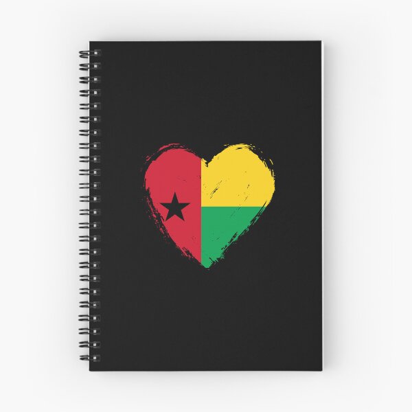 Item preview, Distressed Guinea-Bissau Flag Heart GW designed and sold by shitpostee.