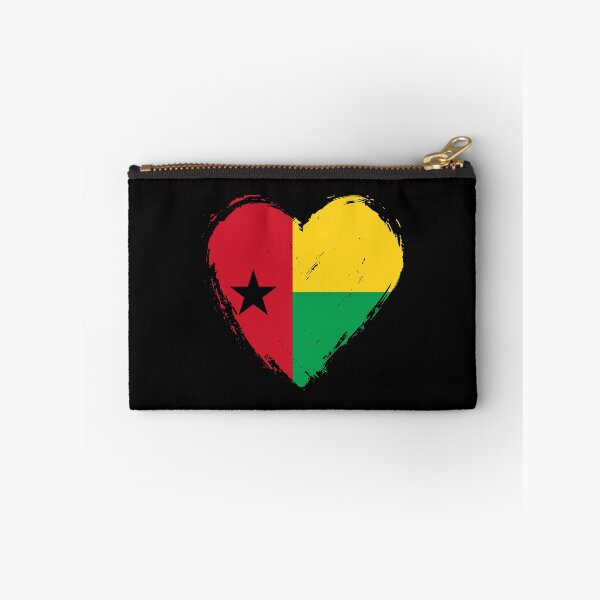 Item preview, Distressed Guinea-Bissau Flag Heart GW designed and sold by shitpostee.