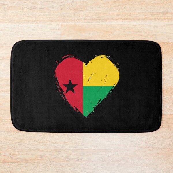 Item preview, Distressed Guinea-Bissau Flag Heart GW designed and sold by shitpostee.