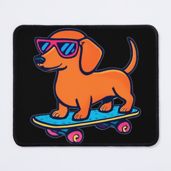 Item preview, Cool Dachshund Riding Skateboard Retro Dog Lover designed and sold by KeySeen.
