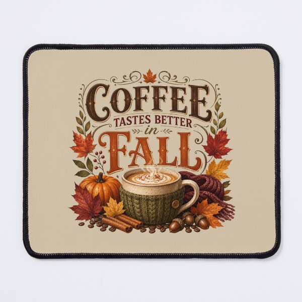 Item preview, Coffee Tastes Better in Fall – Cozy Autumn Coffee Lover Design designed and sold by astersgraphics.