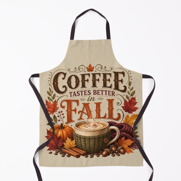 Item preview, Coffee Tastes Better in Fall – Cozy Autumn Coffee Lover Design designed and sold by astersgraphics.