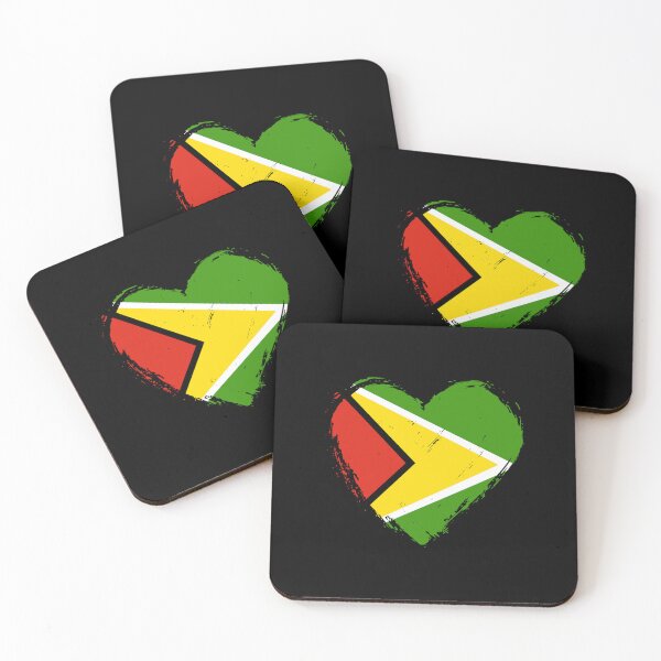Item preview, Distressed Guyana Flag Heart GY designed and sold by shitpostee.