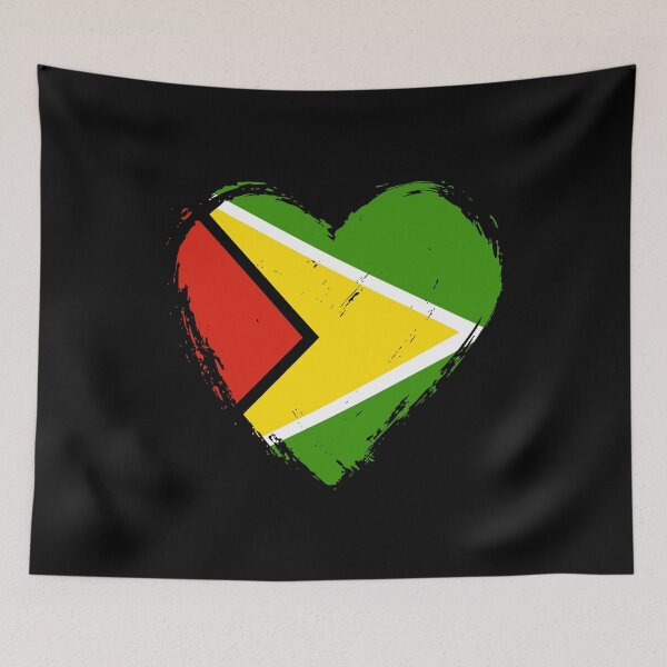 Item preview, Distressed Guyana Flag Heart GY designed and sold by shitpostee.