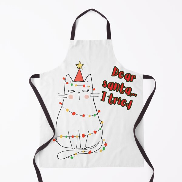 Item preview, Dear Santa I Tried Funny Christmas Cat designed and sold by bloombyomnia.