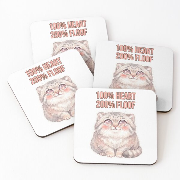 Item preview, 100% Heart 200% Floof | Cute Pallas Cat (Manul) Meme Design designed and sold by HelgaCraftery.