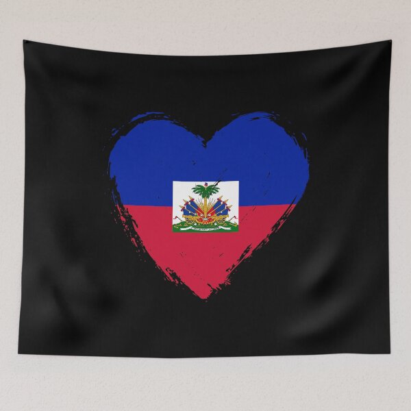 Item preview, Distressed Haiti Flag Heart HT designed and sold by shitpostee.