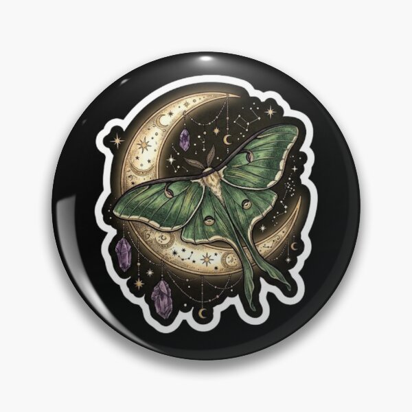 Item preview, Moon Moth and Crystals - Witchcore Aesthetic designed and sold by conamor-bymel.