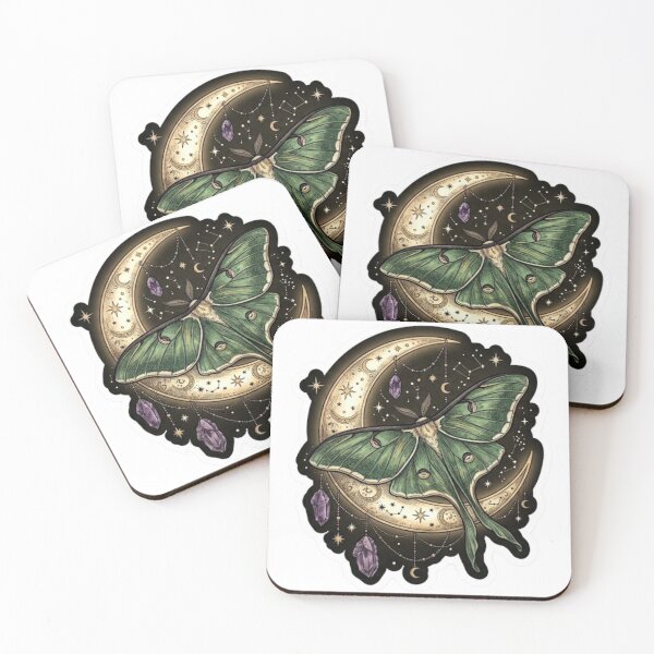 Item preview, Moon Moth and Crystals - Witchcore Aesthetic designed and sold by conamor-bymel.