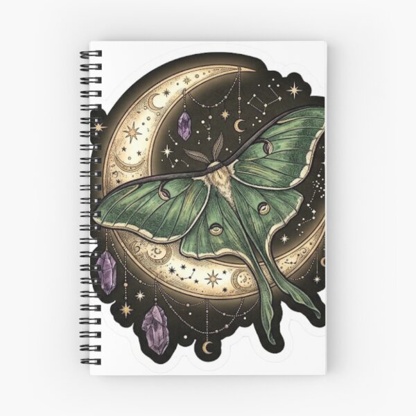 Item preview, Moon Moth and Crystals - Witchcore Aesthetic designed and sold by conamor-bymel.