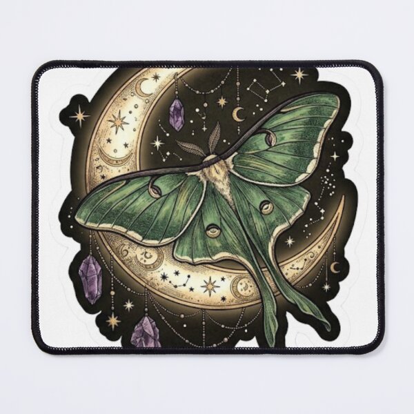 Item preview, Moon Moth and Crystals - Witchcore Aesthetic designed and sold by conamor-bymel.