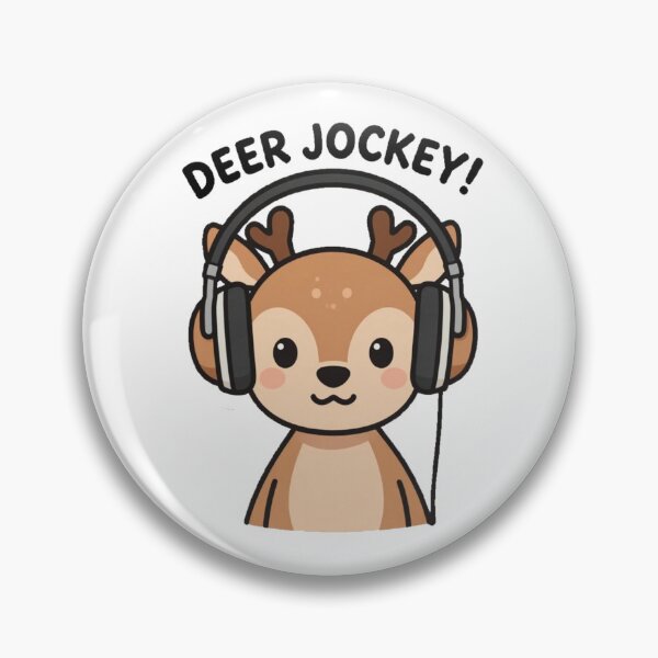 Item preview, Funny Cute Kawaii Cartoon Music DJ Style Deer with Earphones DEER JOCKEY! designed and sold by Giulivo Store Graphic.