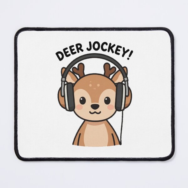 Item preview, Funny Cute Kawaii Cartoon Music DJ Style Deer with Earphones DEER JOCKEY! designed and sold by Giulivo Store Graphic.