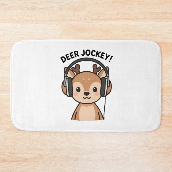Item preview, Funny Cute Kawaii Cartoon Music DJ Style Deer with Earphones DEER JOCKEY! designed and sold by Giulivo Store Graphic.