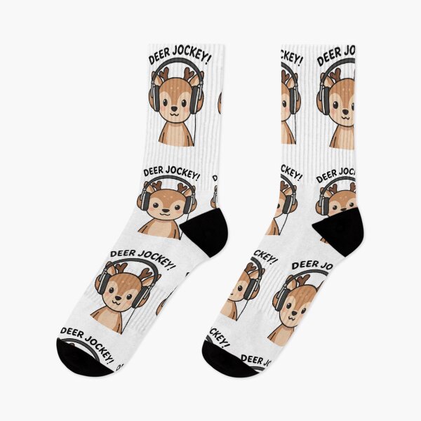 Item preview, Funny Cute Kawaii Cartoon Music DJ Style Deer with Earphones DEER JOCKEY! designed and sold by Giulivo Store Graphic.