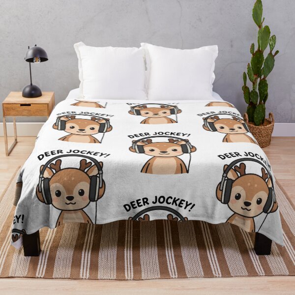 Item preview, Funny Cute Kawaii Cartoon Music DJ Style Deer with Earphones DEER JOCKEY! designed and sold by Giulivo Store Graphic.
