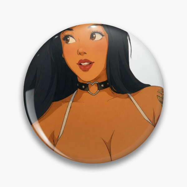 Item preview, Retro Tattoo Girl Pin Up – Rockabilly Cartoon Bombshell designed and sold by  Hollow Moon Studios..