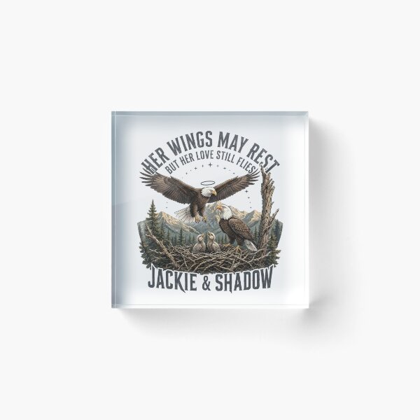 Item preview, Jackie Shadow Bald Eagle Family Memorial Tribute designed and sold by hemagamo.