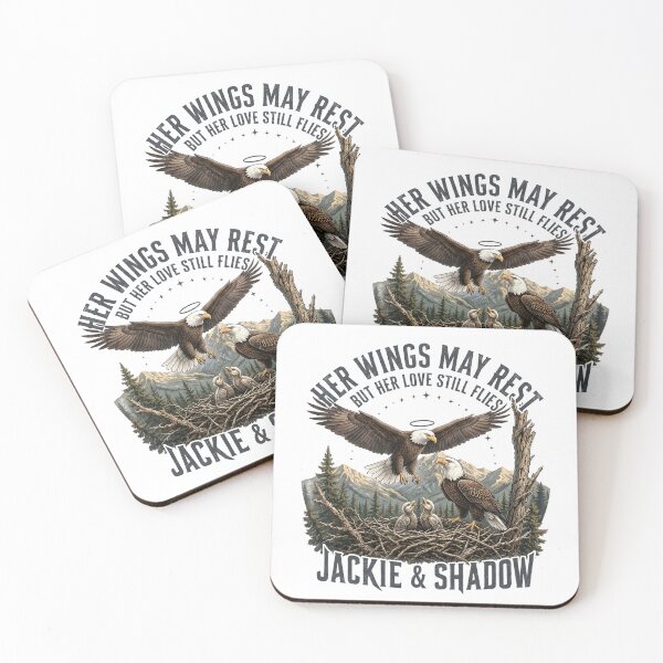 Item preview, Jackie Shadow Bald Eagle Family Memorial Tribute designed and sold by hemagamo.