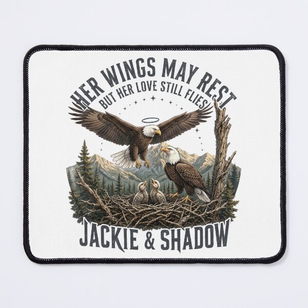 Item preview, Jackie Shadow Bald Eagle Family Memorial Tribute designed and sold by hemagamo.