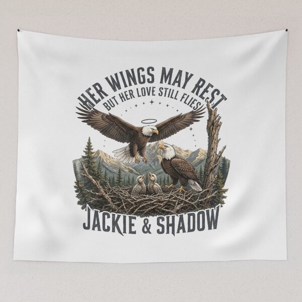 Item preview, Jackie Shadow Bald Eagle Family Memorial Tribute designed and sold by hemagamo.