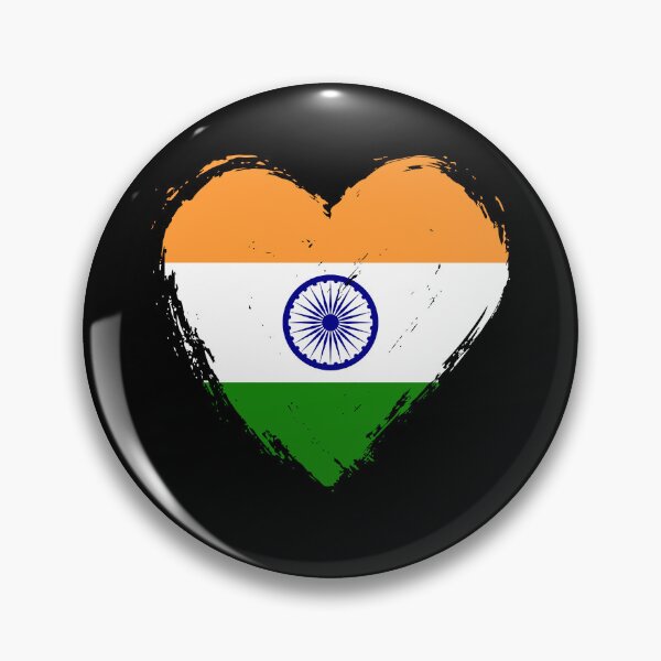 Item preview, Distressed India Flag Heart IN designed and sold by shitpostee.