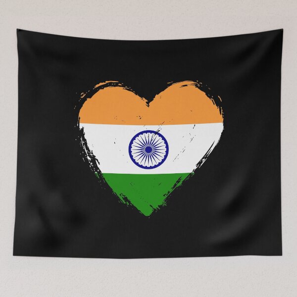 Item preview, Distressed India Flag Heart IN designed and sold by shitpostee.