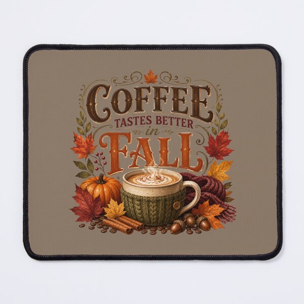Item preview, Coffee Tastes Better in Fall – Cozy Autumn Coffee Lover Design designed and sold by astersgraphics.