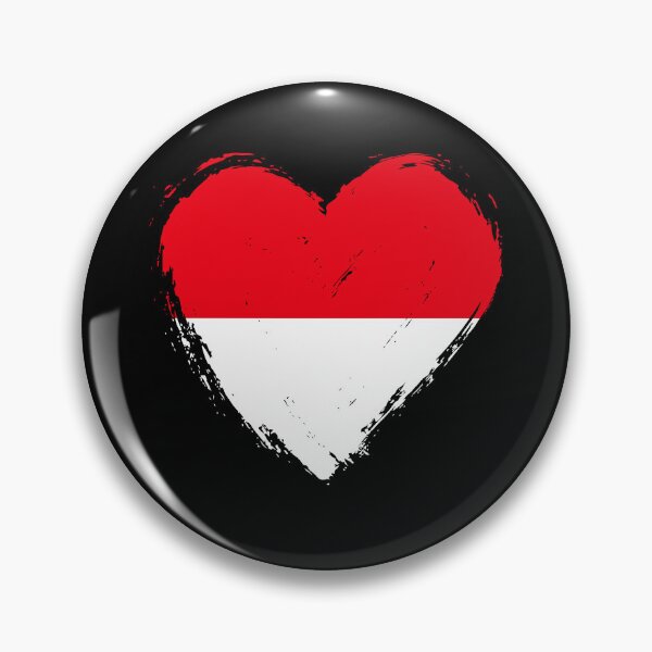 Item preview, Distressed Indonesia Flag Heart ID designed and sold by shitpostee.