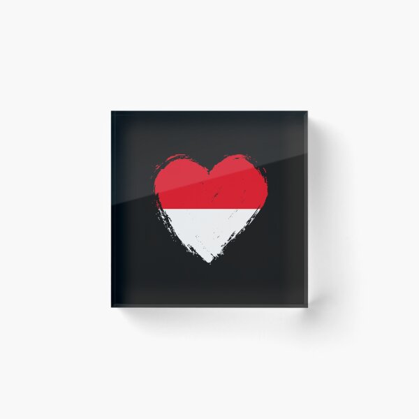 Item preview, Distressed Indonesia Flag Heart ID designed and sold by shitpostee.