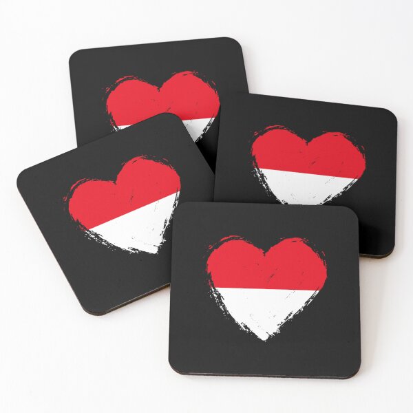 Item preview, Distressed Indonesia Flag Heart ID designed and sold by shitpostee.