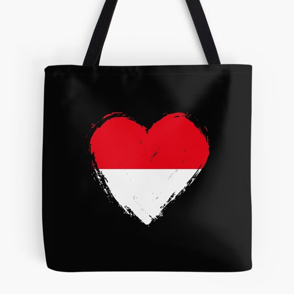 Item preview, Distressed Indonesia Flag Heart ID designed and sold by shitpostee.
