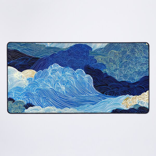 Item preview, Japanese Great Waves, Blue Ocean, And White Foam designed and sold by DEC02.
