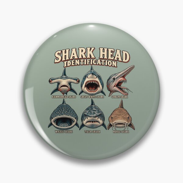 Item preview, Shark Head Identification for Marine Biology Fans designed and sold by POD DYNASTY | Original Print On Demand T-Shirt Graphics.