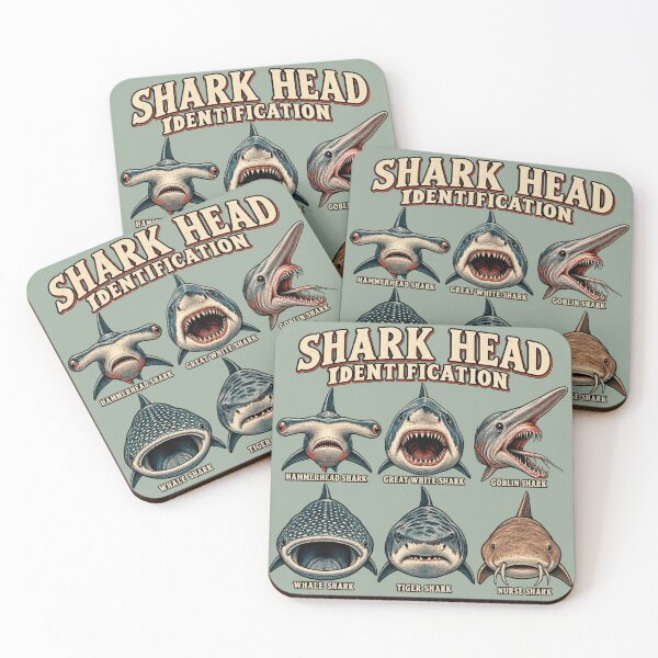 Item preview, Shark Head Identification for Marine Biology Fans designed and sold by POD DYNASTY | Original Print On Demand T-Shirt Graphics.