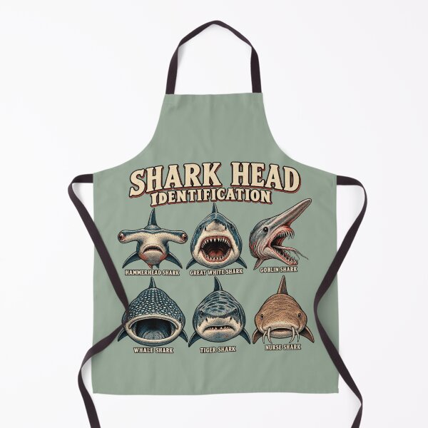 Item preview, Shark Head Identification for Marine Biology Fans designed and sold by POD DYNASTY | Original Print On Demand T-Shirt Graphics.