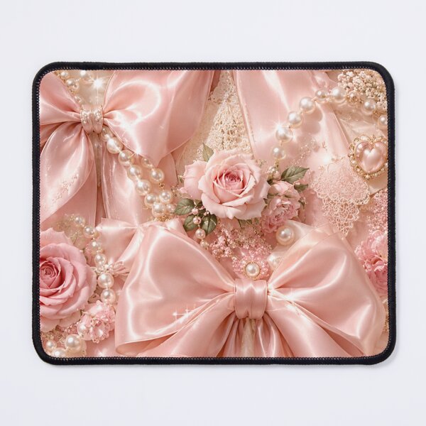 Item preview, Pink Pearl Coquette Bows designed and sold by Gold&pixels.