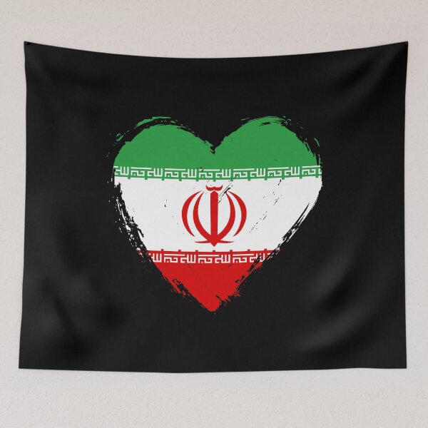 Item preview, Distressed Iran Flag Heart IR designed and sold by shitpostee.