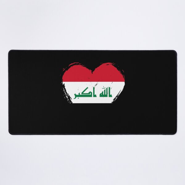 Item preview, Distressed Iraq Flag Heart IQ designed and sold by shitpostee.