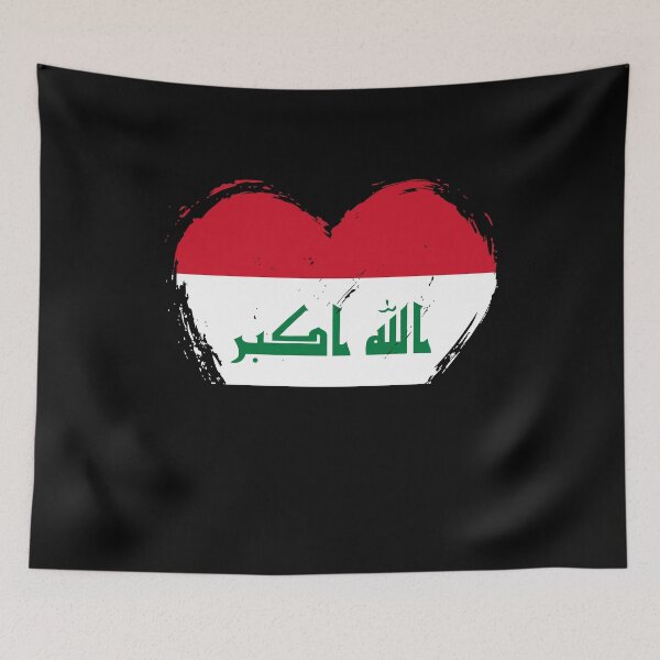 Item preview, Distressed Iraq Flag Heart IQ designed and sold by shitpostee.