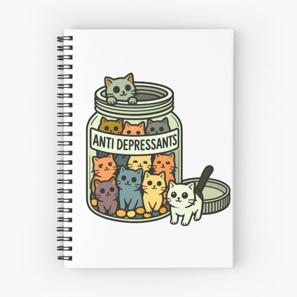 Item preview, Anti Depressants Funny Cat Jar designed and sold by YS-ink.