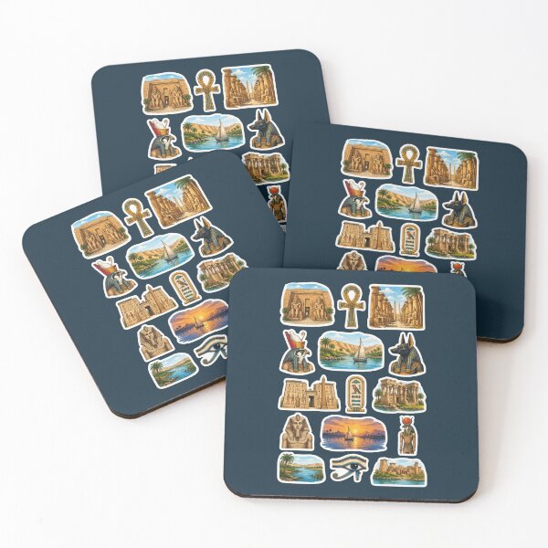 Item preview, Ancient Egypt Heritage Sticker Collage | Egyptian Temples, Gods & Nile designed and sold by Yasmine Mohammed.