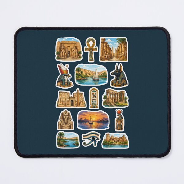 Item preview, Ancient Egypt Heritage Sticker Collage | Egyptian Temples, Gods & Nile designed and sold by Yasmine Mohammed.