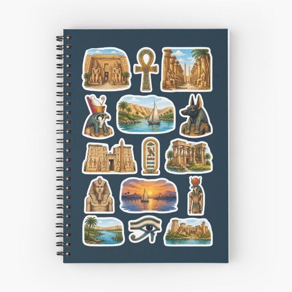 Item preview, Ancient Egypt Heritage Sticker Collage | Egyptian Temples, Gods & Nile designed and sold by Yasmine Mohammed.